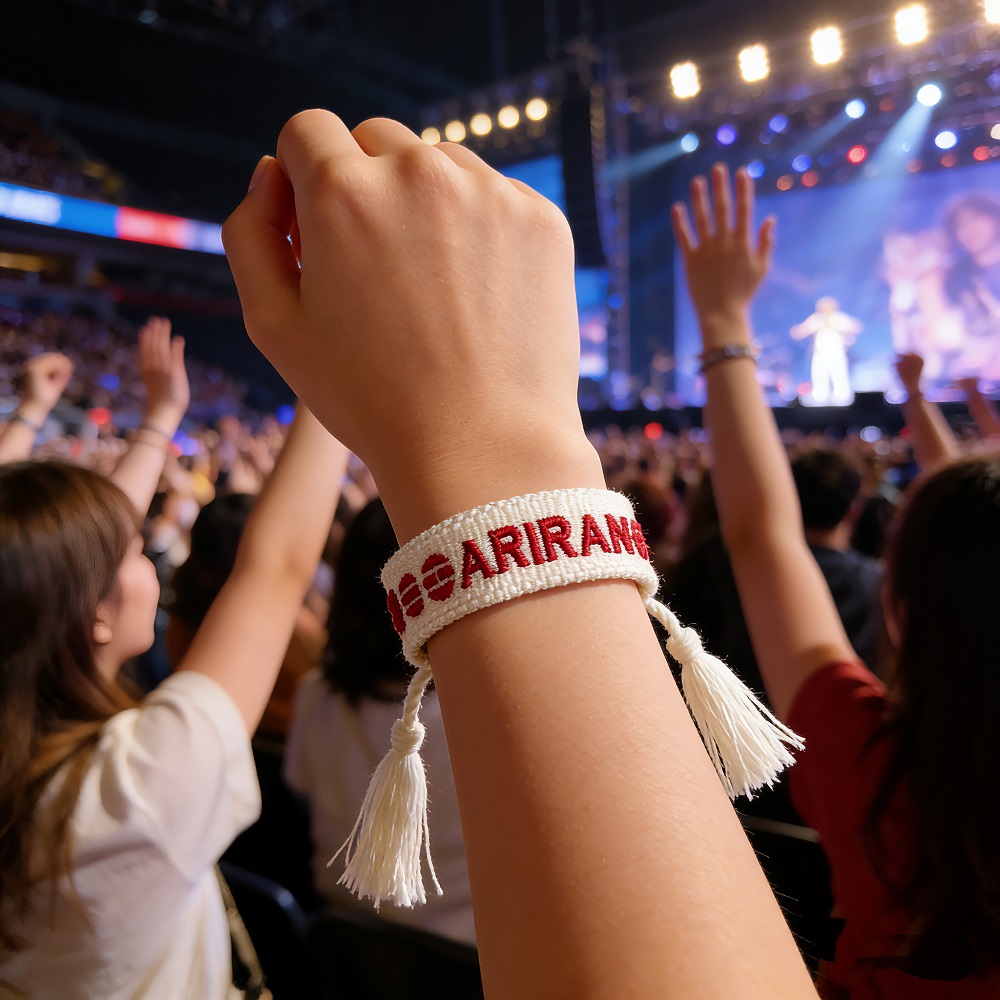 Fan-made BTS inspired ARIRANG Bracelets, Concert Freebies Wholesale