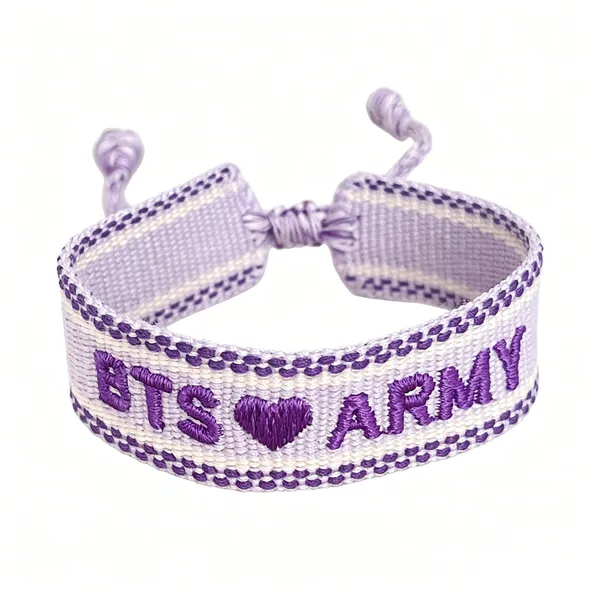 Fan-made BTS inspired Bracelets Saying BTS X ARMY
