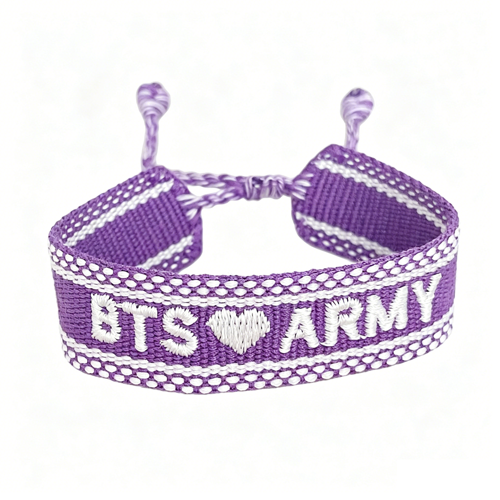 Fan-made BTS inspired Bracelets Saying BTS X ARMY