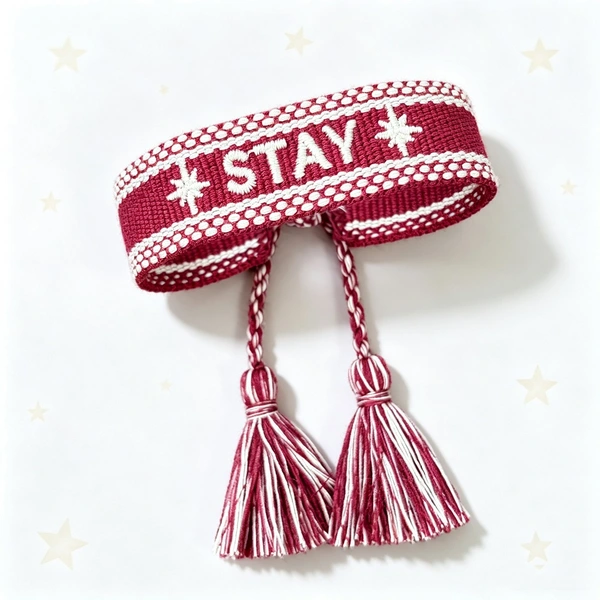Fan-made STRAY KIDS inspired Adjustable Tassel Bracelets Saying SKZ, STAY, YOU MAKE STRAY KIDS STAY