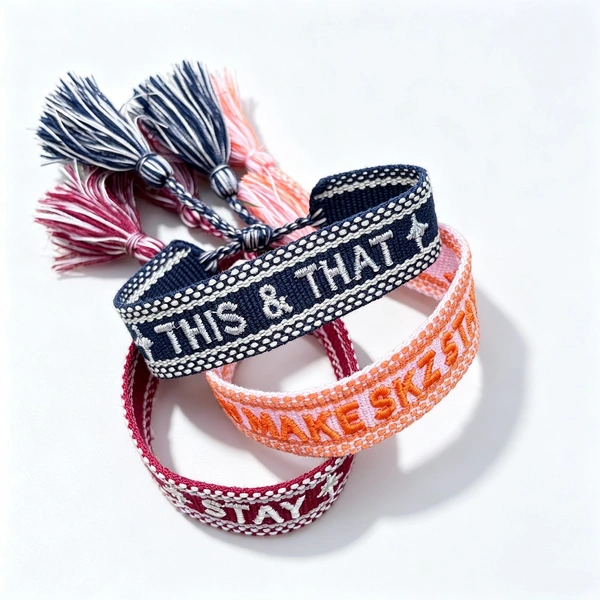 Fan-made STRAY KIDS inspired Adjustable Tassel Bracelets Saying SKZ, STAY, YOU MAKE STRAY KIDS STAY