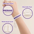 Custom Adjustable Bracelet with Embroidered Text Slogans for Concerts, Inspired By BTS x ARMY
