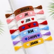 Custom Adjustable Bracelet with Embroidered Text, Slogans for Concerts, Inspired By BTS x ARMY