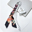 Printed Scarf and Mini Bag Pendant Keychain Creative Bag Charm Gifts for 2026 Autumn Winter