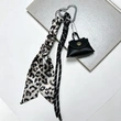 Printed Scarf and Mini Bag Pendant Keychain Creative Bag Charm Gifts for 2026 Autumn Winter