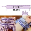 Custom Adjustable Braided Bracelet with Embroidered Text in Different Languages