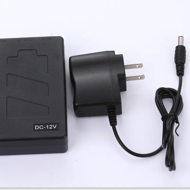 ABENIC Rechargeable DC 5V 6000mah /12V 4800mAh Lithium Ion Battery Pack for LED Strip and CCTV Camera, Portable Li-ion Battery Bank with Charger, Black with led Indicator (Black) 