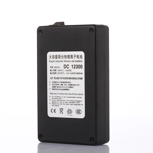 ABENIC Rechargeable DC 5V 4500mah /12V 3000mAh Lithium Ion Battery Pack for LED Strip and CCTV Camera, Portable Li-ion Battery Bank with Charger, Black with led Indicator … 