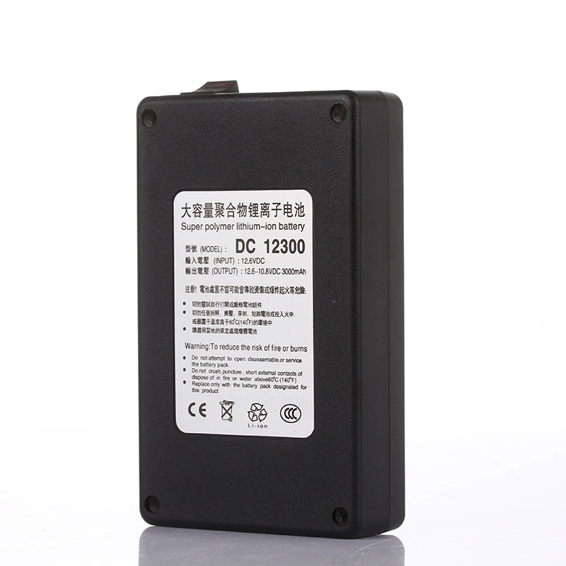 ABENIC Rechargeable DC 5V 4500mah /12V 3000mAh Lithium Ion Battery Pack for LED Strip and CCTV Camera, Portable Li-ion Battery Bank with Charger, Black with led Indicator … 