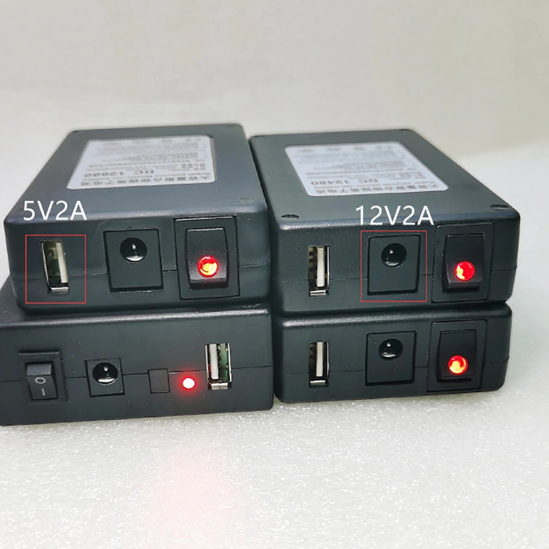 ABENIC Rechargeable DC 5V 4500mah /12V 3000mAh Lithium Ion Battery Pack for LED Strip and CCTV Camera, Portable Li-ion Battery Bank with Charger, Black with led Indicator … 