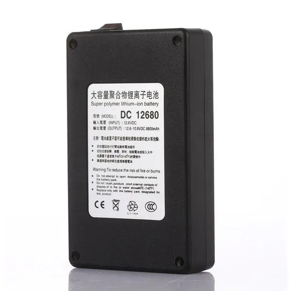 ABENIC Rechargeable DC 5V 7800mah /12V 6800mAh Lithium Ion Battery Pack for LED Strip and CCTV Camera, Portable Li-ion Battery Bank with Charger, Black with led Indicator 