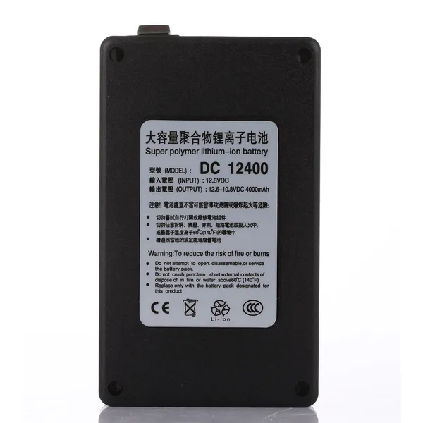 ABENIC Rechargeable DC 5V 5400mah /12V 4000mAh Lithium Ion Battery Pack for LED Strip and CCTV Camera, Portable Li-ion Battery Bank with Charger, Black with led Indicator 