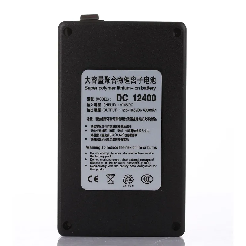 ABENIC Rechargeable DC 5V 5400mah /12V 4000mAh Lithium Ion Battery Pack for LED Strip and CCTV Camera, Portable Li-ion Battery Bank with Charger, Black with led Indicator 