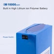  ABENIC Rechargeable 12V Battery 2A Lithium ion Battery Pack 18000mah for Notebook,Smart Cards, Telescope and More