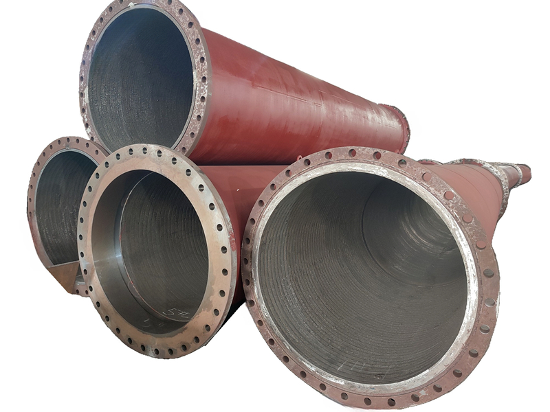  Wear-resistant steel pipes and elbows is lined insid