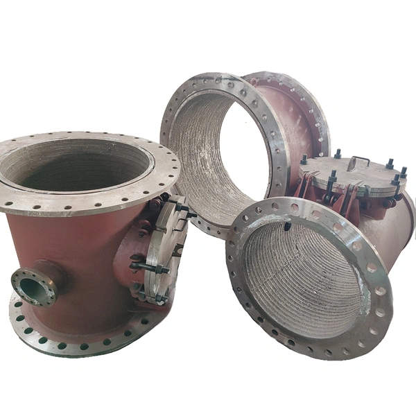  Wear-resistant steel pipes and elbows is lined insid