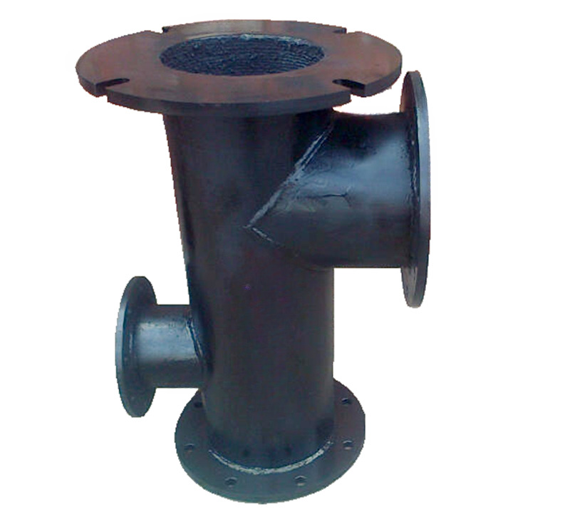  Wear-resistant steel pipes and elbows is lined insid