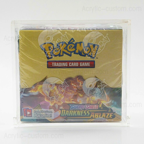 Pokemon Card Pack Booster Box Acrylic Display Box with Slide Top