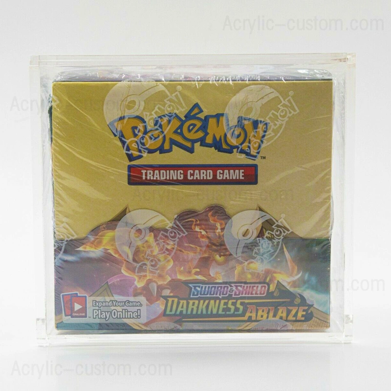 Pokemon Card Pack Booster Box Acrylic Display Box with Slide Top
