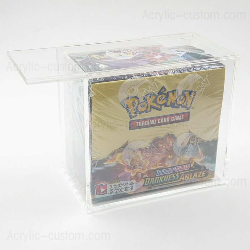 Pokemon Card Pack Booster Box Acrylic Display Box with Slide Top