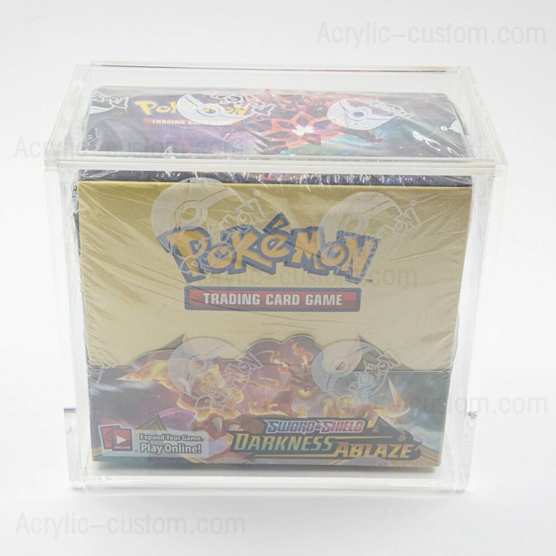 Pokemon Card Pack Booster Box Acrylic Display Box with Slide Top