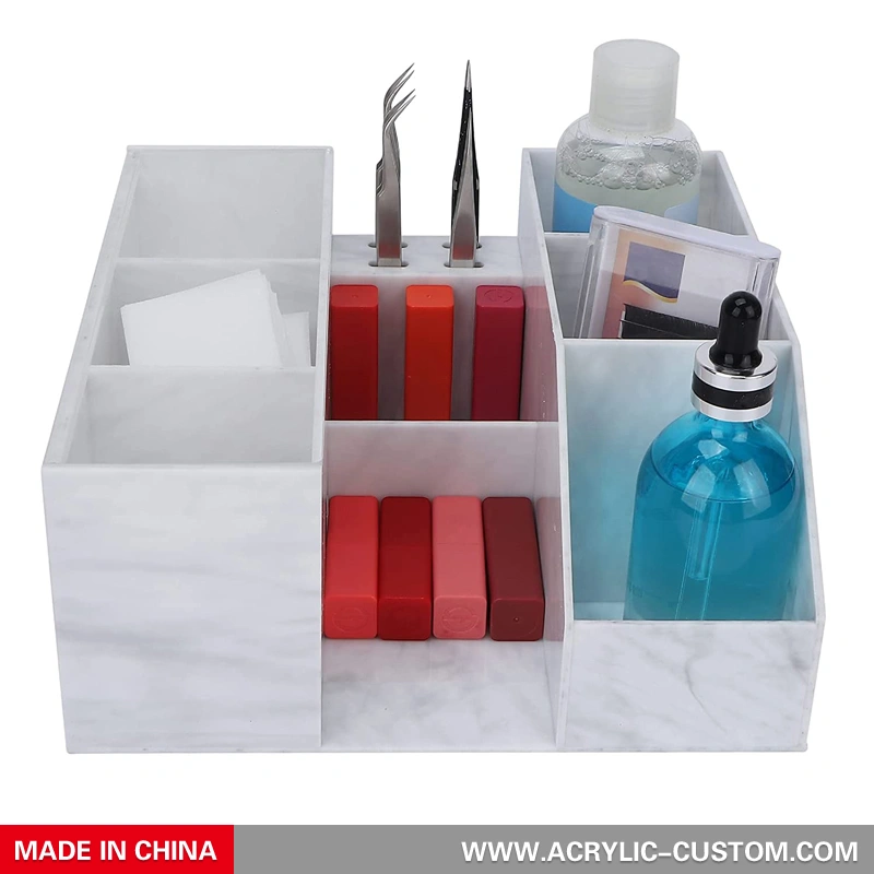 Органайзер для ресниц из белого мрамора, ящик-органайзер для акриловых ресниц