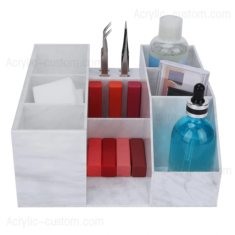 Органайзер для ресниц из белого мрамора, ящик-органайзер для акриловых ресниц