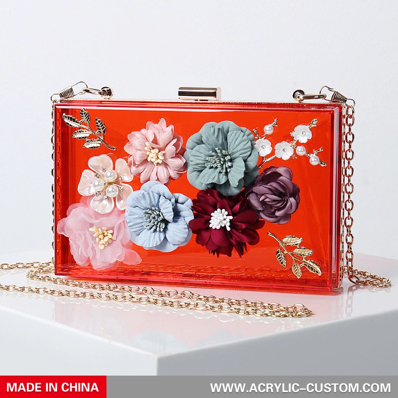  高級クラッチ財布イブニングバッグ-アクリルクリアバッグカスタム 
