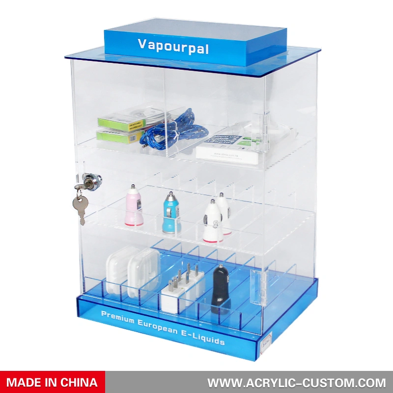 Lockable Liquid Electronic Display - Acrylic Vape Display
