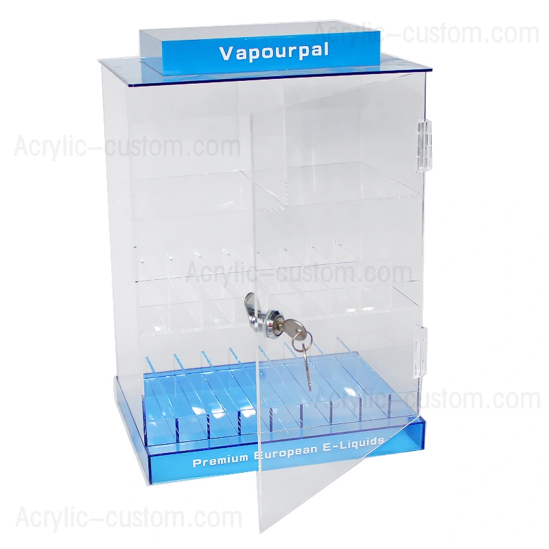 Lockable Liquid Electronic Display - Acrylic Vape Display