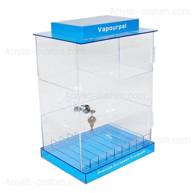 Lockable Liquid Electronic Display - Acrylic Vape Display