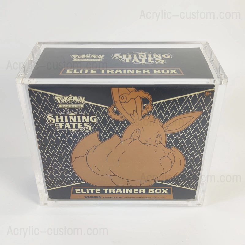 étui acrylique de boîte de carte à collectionner pokemon | boîte de charizard pokemon élite