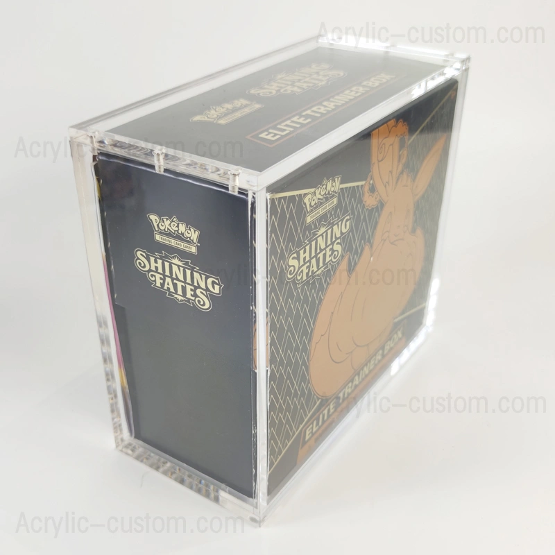 étui acrylique de boîte de carte à collectionner pokemon | boîte de charizard pokemon élite