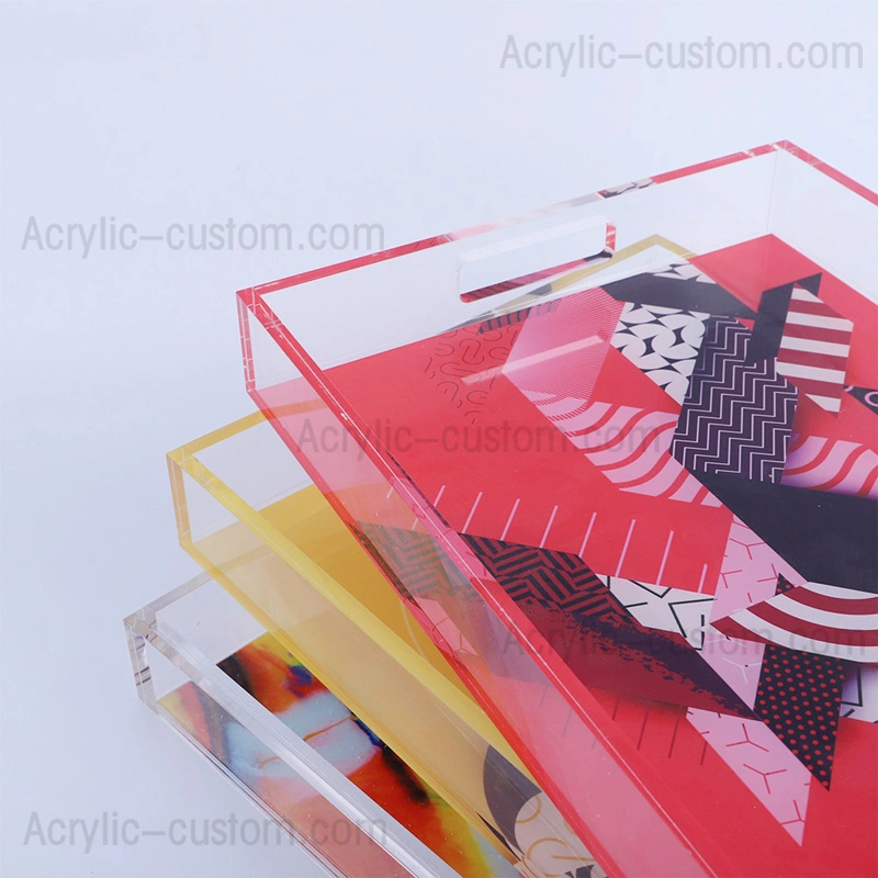 Non-Slip Serving Tray - Acrylic Tray with Handle Wholesale