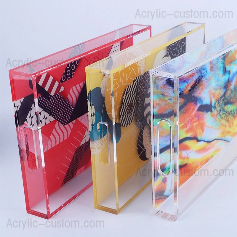 Non-Slip Serving Tray - Acrylic Tray with Handle Wholesale