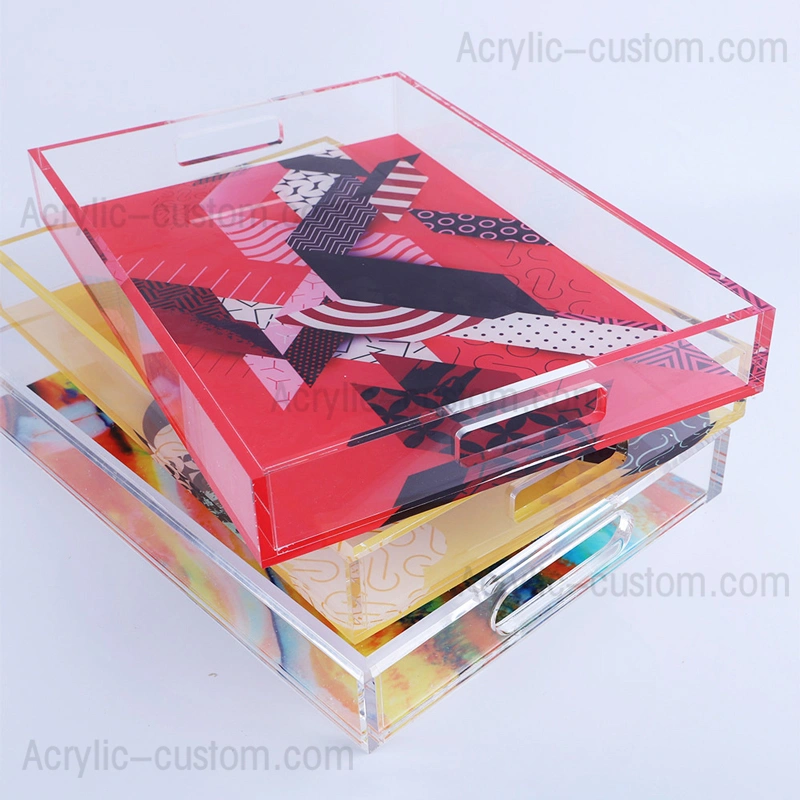 Non-Slip Serving Tray - Acrylic Tray with Handle Wholesale