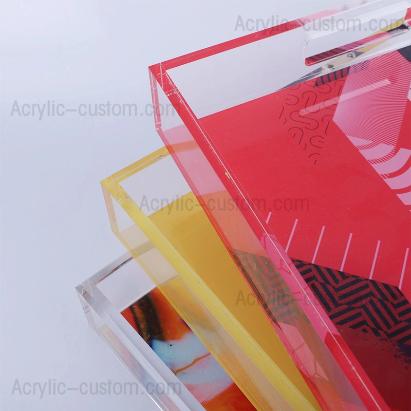 Non-Slip Serving Tray - Acrylic Tray with Handle Wholesale