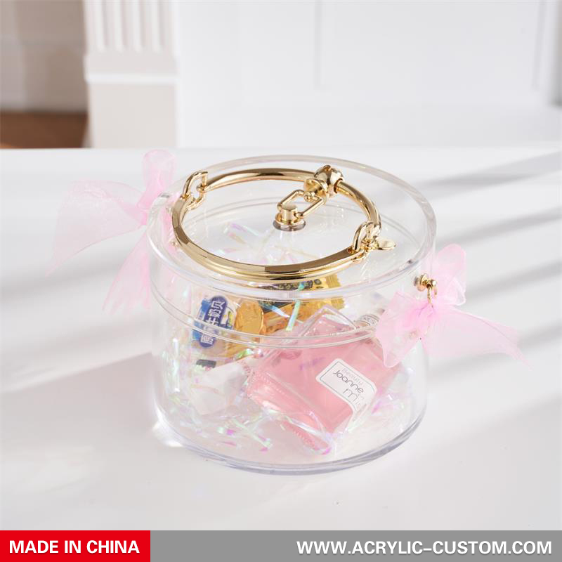 High Clear Round Acrylic Gift Box Wholesale