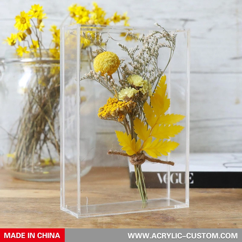 бытовая коробка из сухих цветов прозрачная декоративная коробка | производитель акрила на заказ