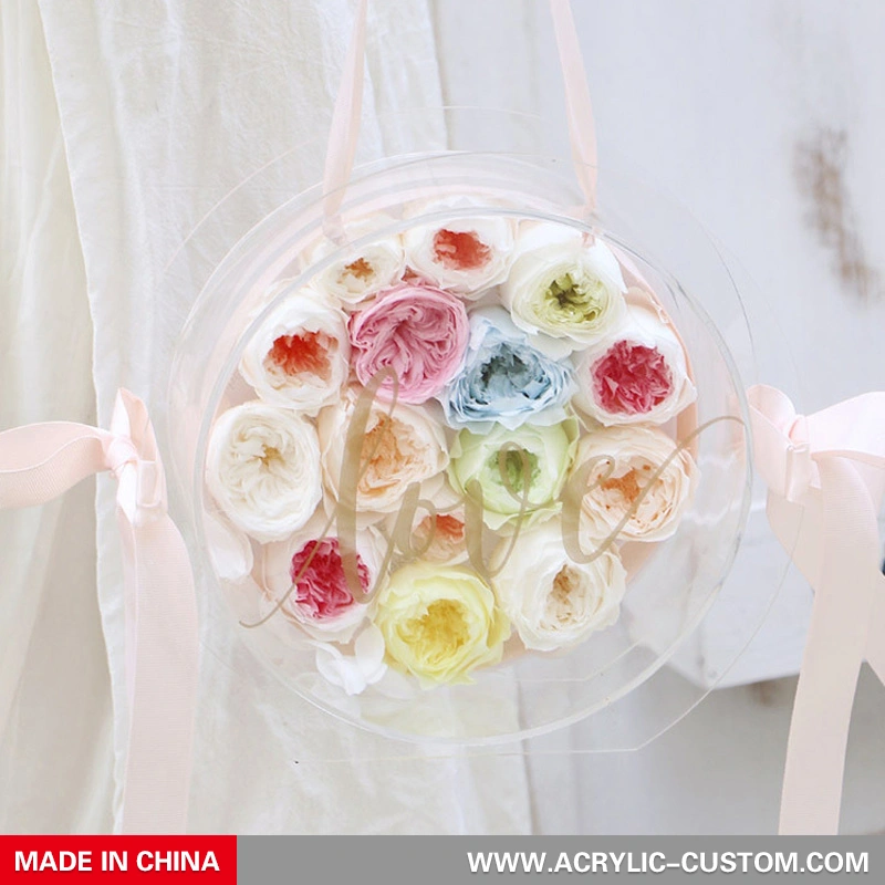 2021年の新しい丸いアクリル装飾フラワーボックス| アクリルカスタムメーカー