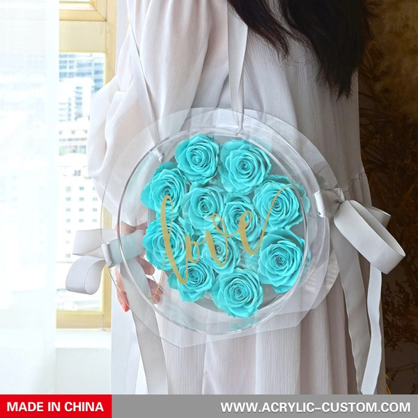 kreative Acryl-Blumenkasten-Rucksack-Geschenkbox | Acryl-kundenspezifischer Hersteller