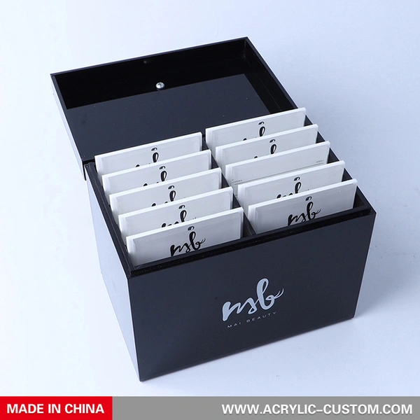 Black Acrylic Eyelash Organizer | Acrylic Custom Manufacturer