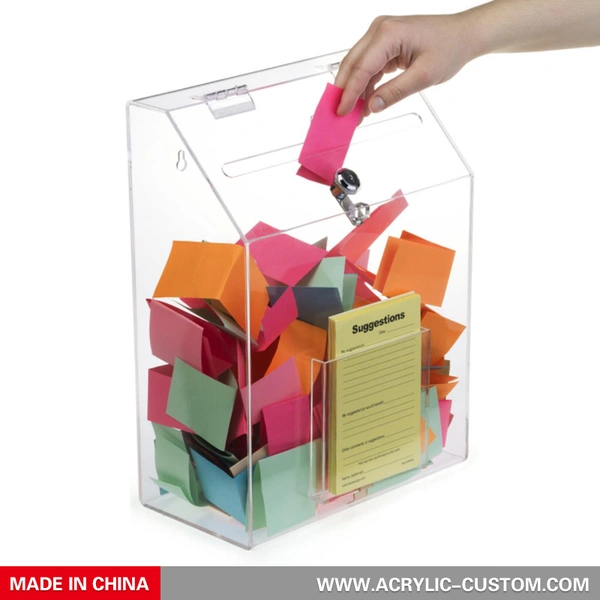 Enterprise Acrylic Donation Box - Acrylic Ballot Box With Lock