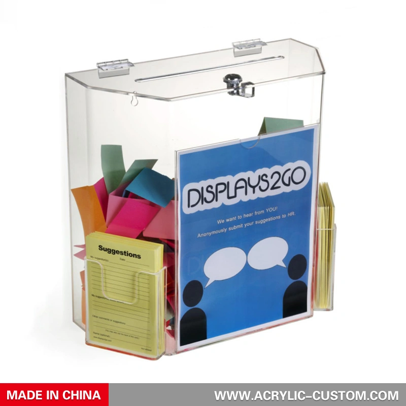 صندوق تبرع صندوق اقتراع كبير واضح مخصص | مصنع الاكريليك المخصص