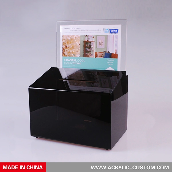 Black Ballot Boxes with Publicity Sign | Acrylic Custom Manufacturer