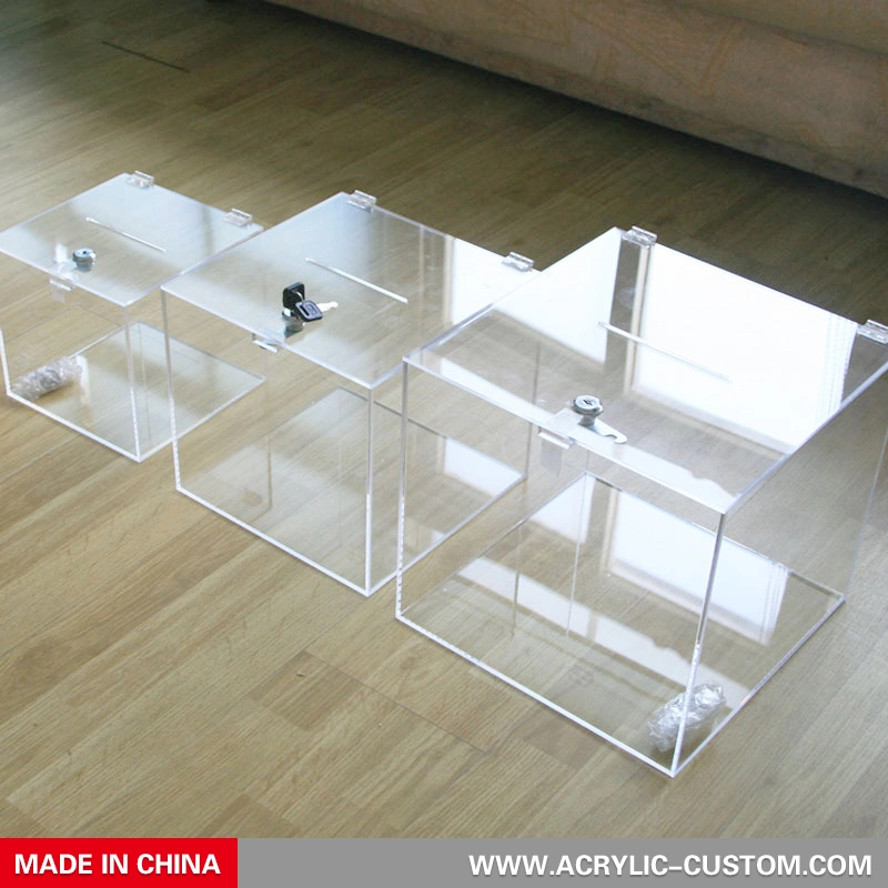 акриловый ящик с замком для голосования и пожертвований | производитель акрила на заказ