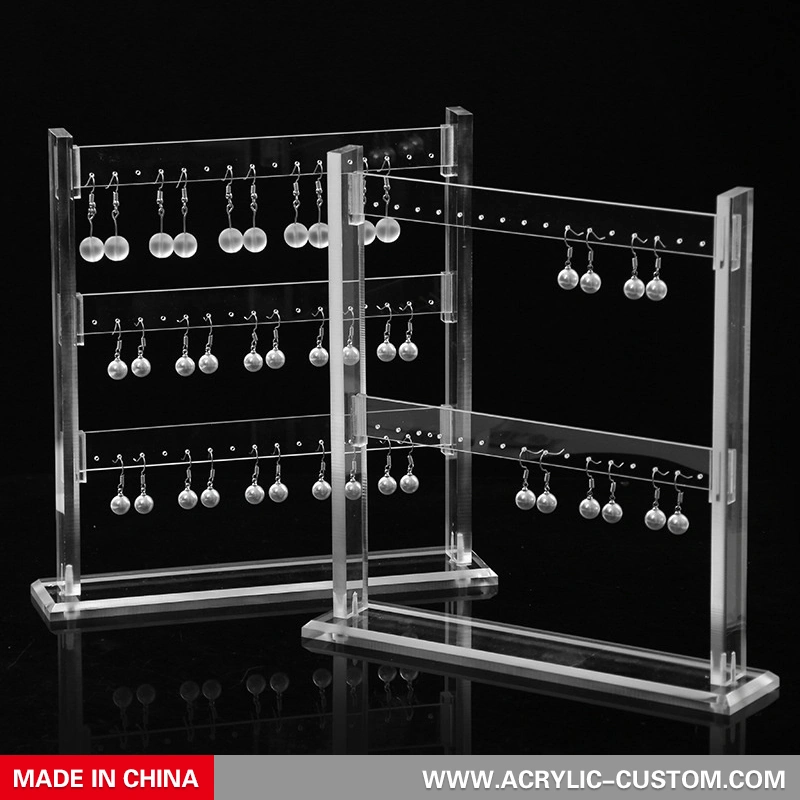 ショップジュエリースタンド用クリアイヤリングディスプレイ| アクリルカスタムメーカー
