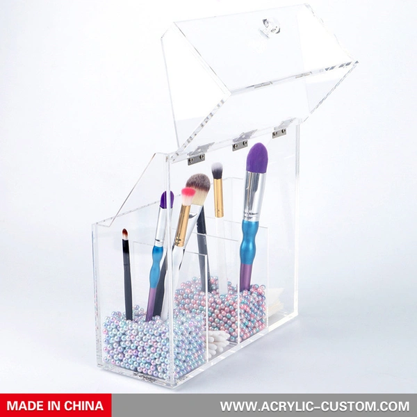 Acrylic Brush Holder Makeup Organizer | Acrylic Custom Manufacturer
