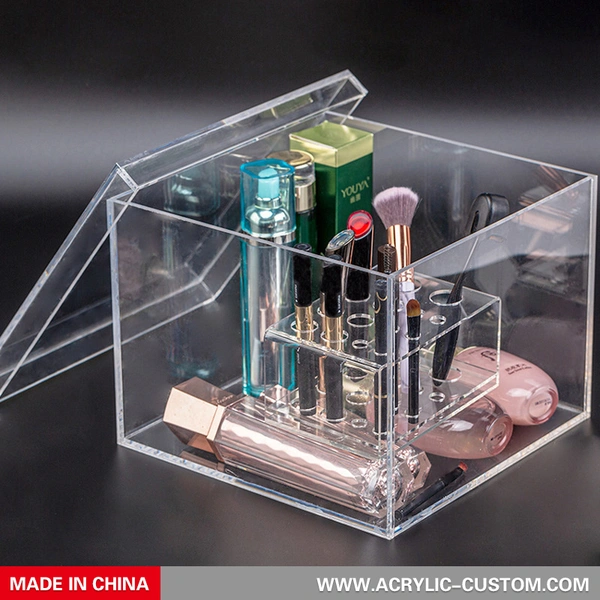 クリアブラシホルダーアクリルメイクアップオーガナイザー| アクリルカスタムメーカー