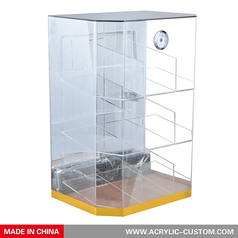 大容量3層シガーボックスアクリルシガーキャビネット| アクリルカスタムメーカー